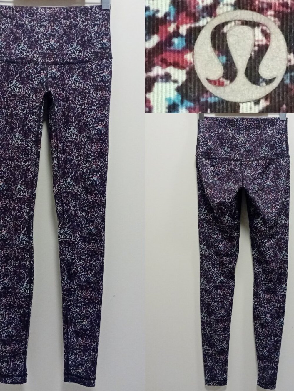 Lululemon Wunder Under Pant Full-On Luxtreme Rocky Road Blue Bumble Berry 4 XS
